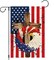 Patriotic 4th of July Garden Flag Double Sided 12x18 Inch Stars and Stripes Eagle Wreath USA Memorial Day Independence Day Welcome Sign Yard Flag Farmhouse Outdoor Decor Burlap